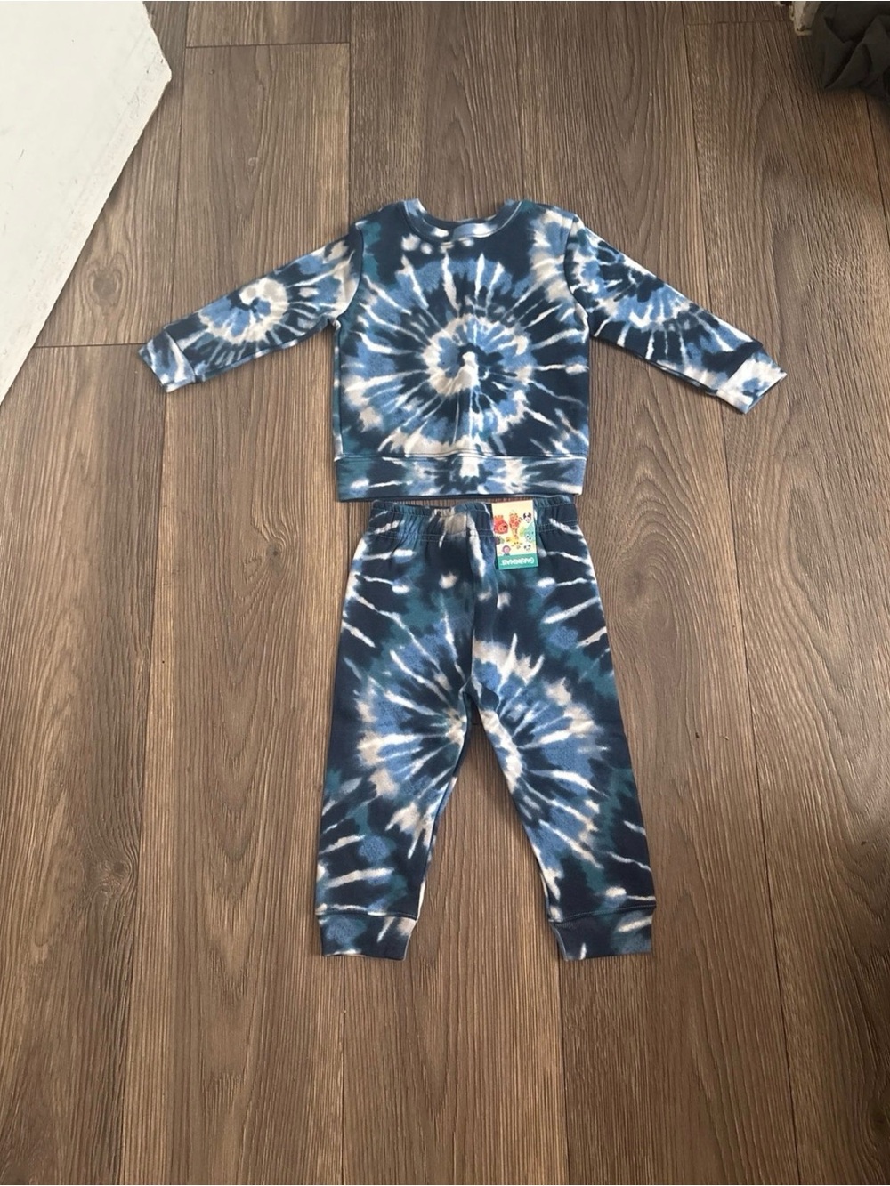 Garanimals Blue Tie-Dye Fleece Set